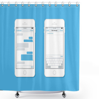Personality  Chatting On Mobile Phone Shower Curtains