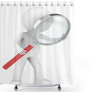 Personality  Magnifying Glass. Shower Curtains