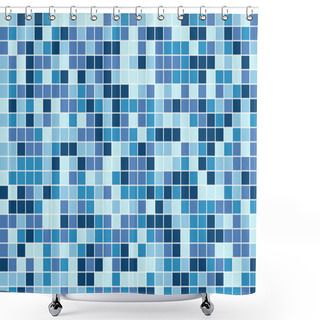 Personality  Abstract Square Pixel Mosaic Background Shower Curtains