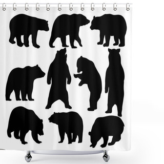 Personality  Aggressive Animal Silhouettes Shower Curtains