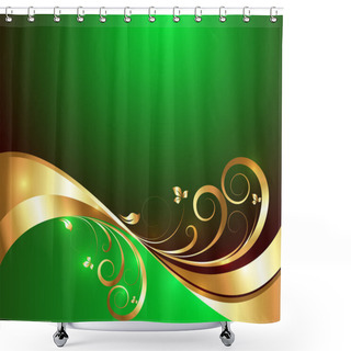 Personality  Golden Sparkles Flourish Background Shower Curtains