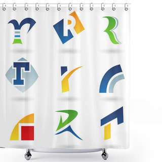 Personality  Abstract Icons For Letter R Shower Curtains