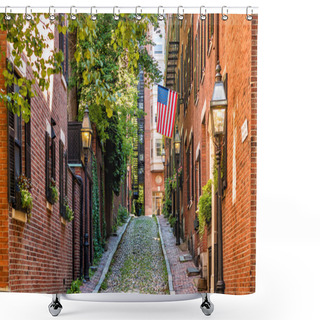 Personality  View Of Historic Acorn Street In Boston Shower Curtains
