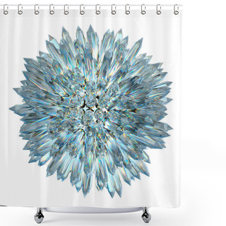 Personality  Crystal Sphere With Acute Columns Isolatred Shower Curtains