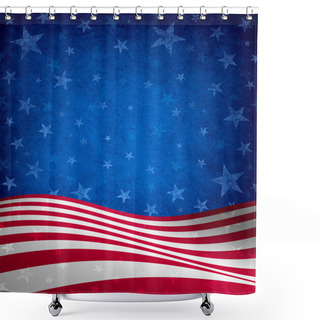 Personality  Fourth Of July Background Shower Curtains