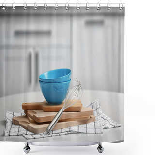 Personality  Set Of Kitchen Utensils Shower Curtains