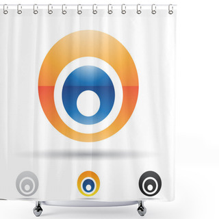 Personality  Abstract Icon For Letter O Shower Curtains