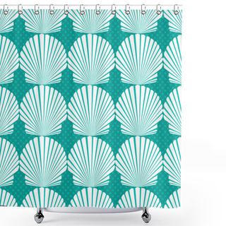 Personality  Shell Background Vector Illustration   Shower Curtains