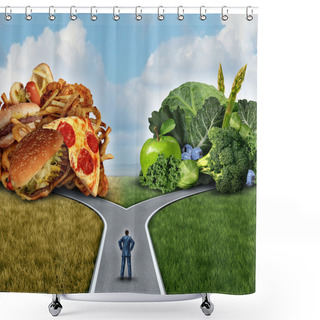 Personality  Diet Decision Shower Curtains