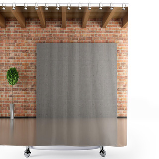 Personality  Empty Minimalist Interior Shower Curtains