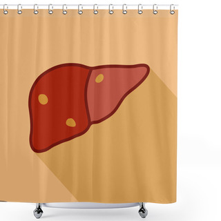 Personality  Human Liver Vector Shower Curtains