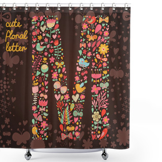 Personality  The Letter M. Shower Curtains