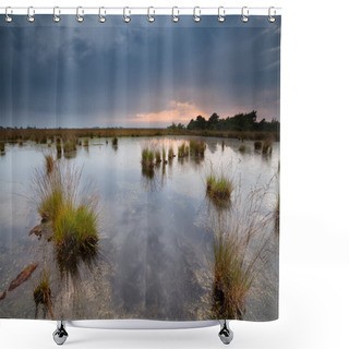 Personality  Rainy Sunset Over Swamps Shower Curtains