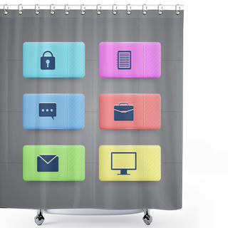 Personality  Icons For Buisness & Office Use Shower Curtains