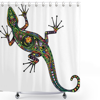 Personality  Lizard Shower Curtains
