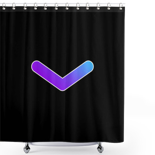 Personality  Angle Arrow Pointing Down Blue Gradient Vector Icon Shower Curtains