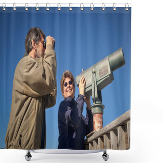 Personality  Happy Skywatching And Birdwatching Shower Curtains