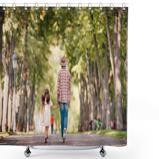 Personality  Girl With Grandfather And Walking In Alley  Shower Curtains