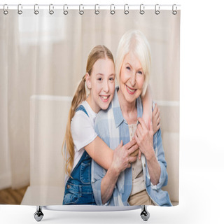 Personality  Happy Grandmother And Granddaughter Shower Curtains