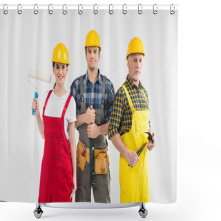 Personality  Professional Construction Workers Shower Curtains