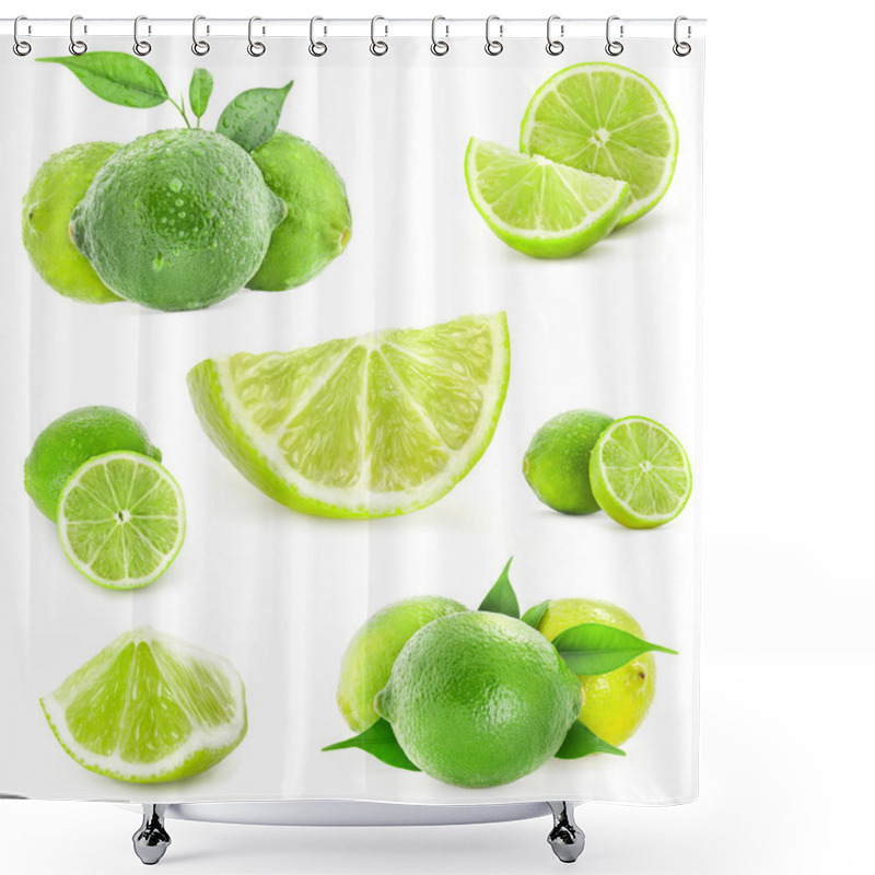 Personality  Collection Fresh Lime And Slice Shower Curtains