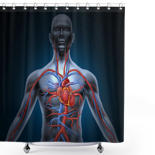 Personality  Human Heart Circulation Shower Curtains