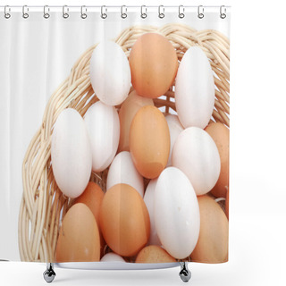 Personality  Eggs In Basket Shower Curtains