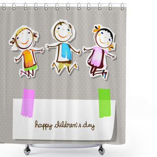 Personality  Happy Childrens Day Shower Curtains