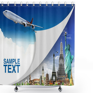 Personality  Travel The World. Concept Shower Curtains