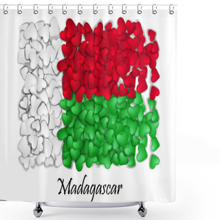 Personality  Flag Love Madagascar. Flag Heart Glossy. With Love From Madagascar. Made In Madagascar. Madagascar National Independence Day. Sport Team Flag. Island. Madagascar Food Shower Curtains
