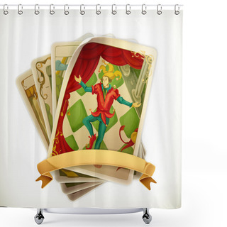 Personality  Tarot Vintage Icons Shower Curtains