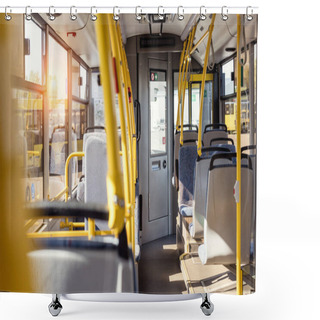 Personality  City Bus Interior Shower Curtains