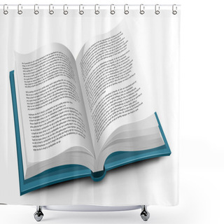 Personality  Opened Book Shower Curtains