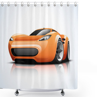 Personality  Transportation Concept With Sports Car. Shower Curtains