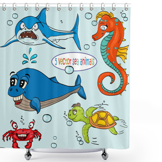 Personality  Marine Life Shower Curtains