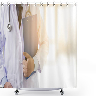 Personality  Doctor  Workhard Patient And Notes Medical Copy Space Shower Curtains