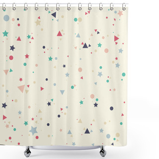 Personality  Abstract Pattern With Pastels Colorful Blue, Gray, Pink, Orange  Shower Curtains
