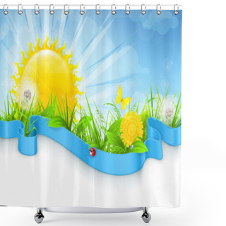 Personality  Landscape Background Shower Curtains