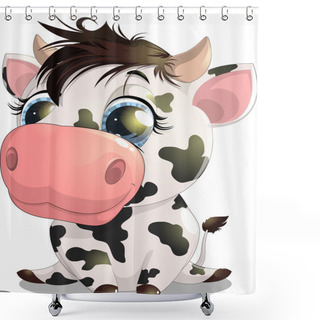 Personality  The Cow Shower Curtains