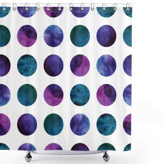 Personality  Vector Geometric Abstract Watercolor Pattern With Gradient Circles Shower Curtains