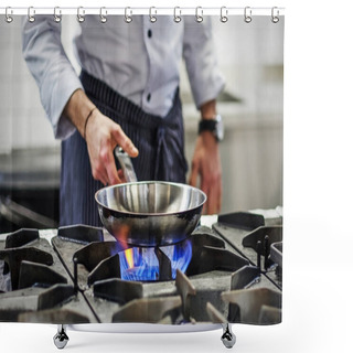 Personality  Chef Controls The Cooking Process Shower Curtains