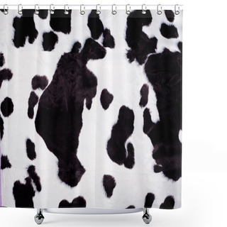 Personality  Black And White Cow Skin Shower Curtains