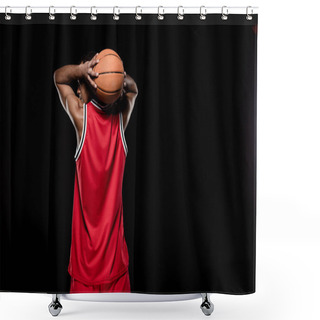 Personality  Basketball Player With Ball  Shower Curtains