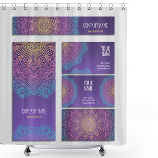 Personality  Set Retro Business Cards Shower Curtains