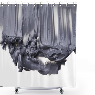Personality  Black Smear And Texture Of Black Mud Mask Shower Curtains