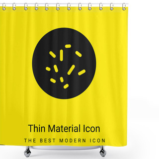 Personality  Bacterias View Minimal Bright Yellow Material Icon Shower Curtains