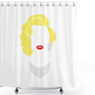 Personality  Marilyn Monroe Vector Portrait  Shower Curtains