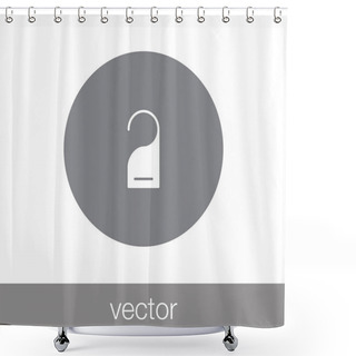 Personality  Door Label Icon. Shower Curtains