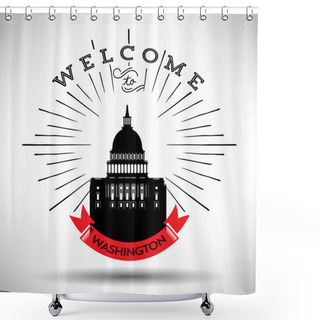 Personality  Welcome To Washington D.C Shower Curtains