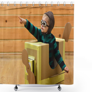 Personality  Kid, Pilot School, Innovation. Shower Curtains